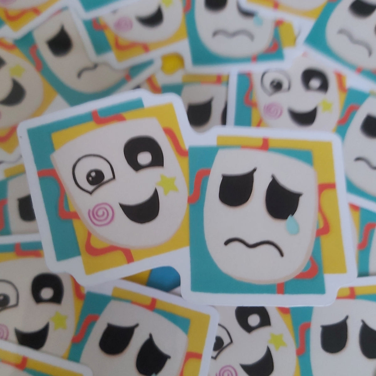 Gangle Face Duo TADC Amazing Digital Circus Illustration 2.5" Vinyl Die Cut Sticker