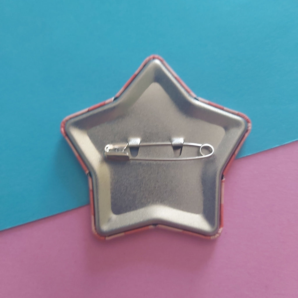 Busy on a Caine Adventure Star-Shaped 58mm Badge – TADC Digital Circus Clown Pin Accessory