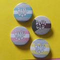 Demi God Pride Flag Button Badge - LGBTQIA+ Demisexual Demigirl Demiboy Demigender Pin