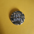 Lazy Bones Fish Skeleton Badge - Spooky Goth Punk Accessory